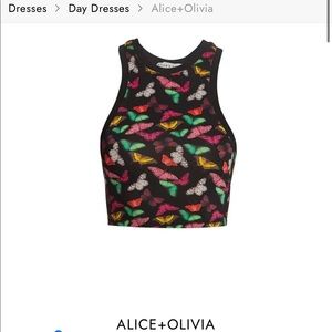 Alice + Olivia Melva Racer Crop Top